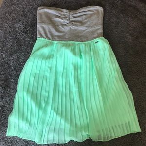 Roxy strapless sun dress grey/ mint M